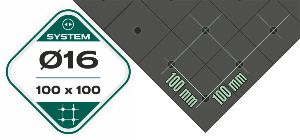 Siatka fi16, 100x100mm w stole spawalniczym z serii GPPH SMART
