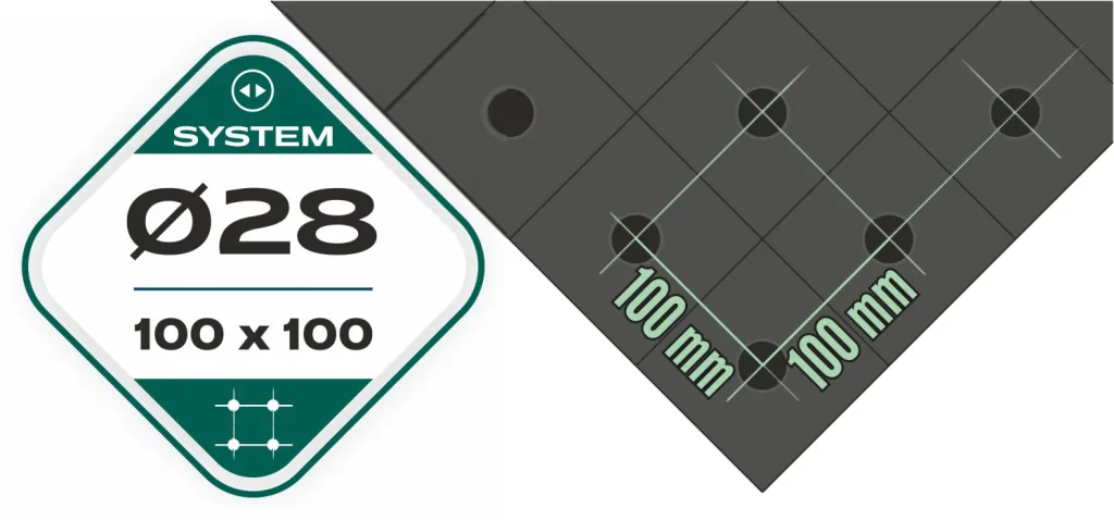 Siatka fi28, 100x100mm w stole spawalniczym z serii GPPH SMART