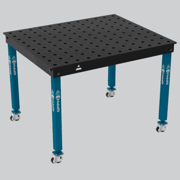 Stół Spawalniczy BASIC Rozmiar - 1200x1000mm, Siatka - 100x100mm, System - Φ28, Nogi - Na kołach