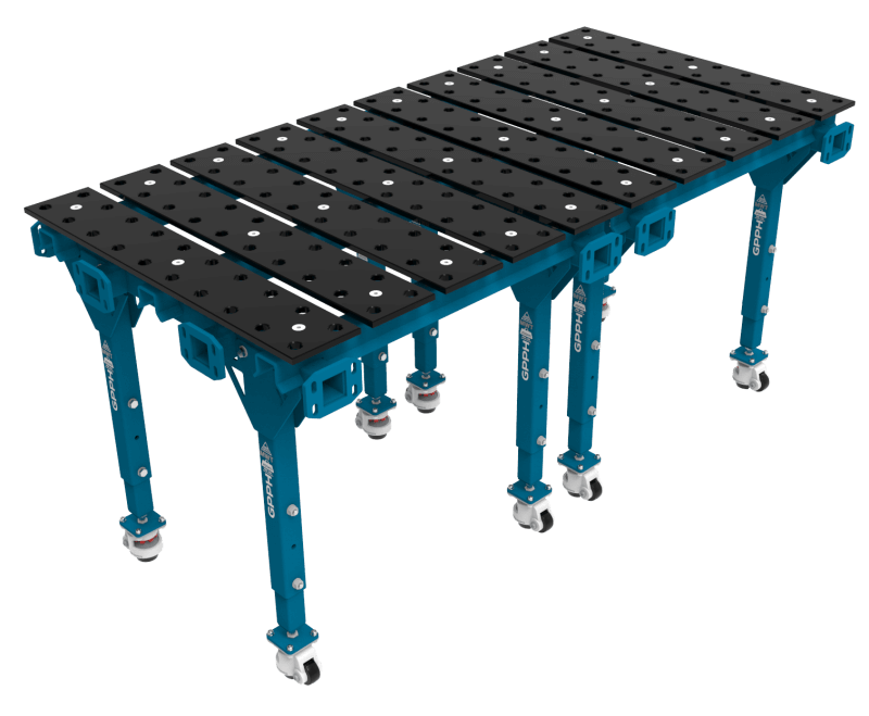 Modułowy stół spawalniczy podwójny azotowany 2000x1000 mm