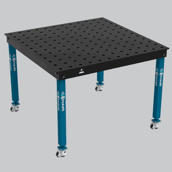 Stół Spawalniczy BASIC Rozmiar - 1200x1200mm, Siatka - 100x100mm, System - Φ28, Nogi - Na kołach