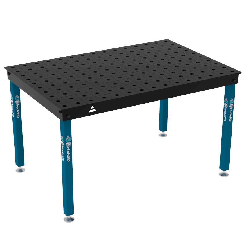 Stół Spawalniczy BASIC Rozmiar - 1500x1000mm, Siatka - 100x100mm, System - Φ28, Nogi - Na stopach