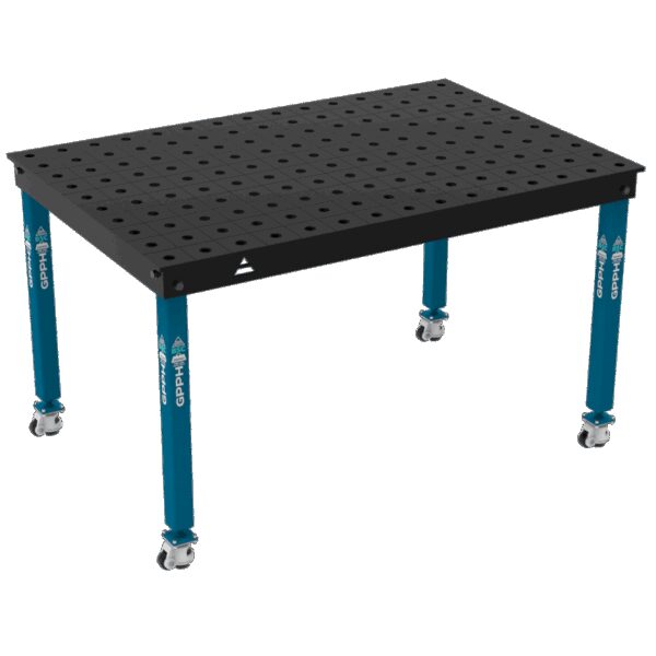 Stół Spawalniczy BASIC Rozmiar - 1500x1000mm, Siatka - 100x100mm, System - Φ28, Nogi - Na kołach