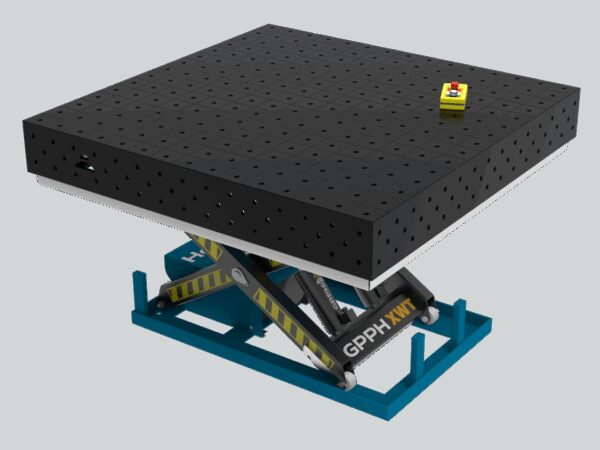 Stół Spawalniczy ECO 1500x1480 mm z hydraulicznym systemem podnoszenia, system 28 siatka 50x50mm