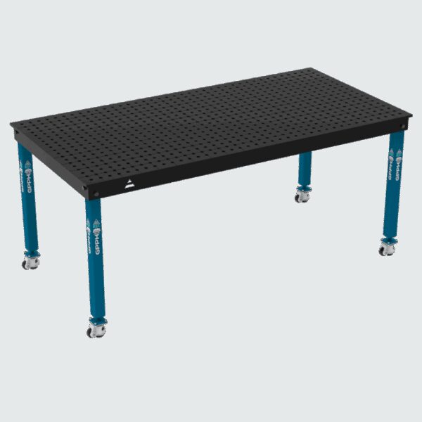 Stół Spawalniczy BASIC Rozmiar - 2000x1000mm, Siatka - 50x50mm, System - Φ16, Nogi - Na kołach