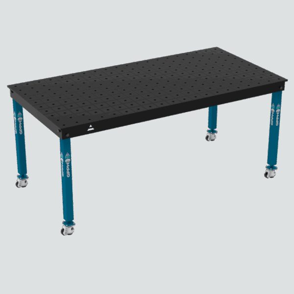 Stół Spawalniczy BASIC Rozmiar - 2000x1000mm, Siatka - 100x100mm, System - Φ16, Nogi - Na kołach
