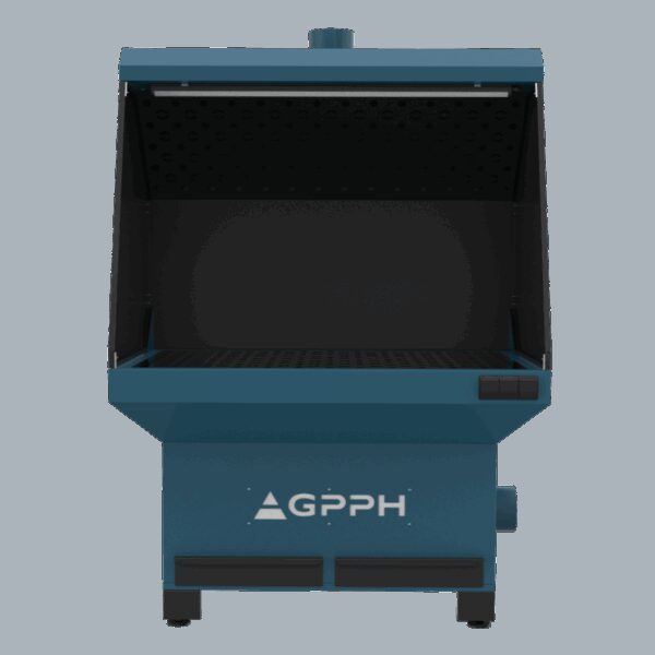 GPPH Stanowisko Szlifiersko-Spawalnicze Podstawa z odciągiem górnym 1270x770 mm fi28 mm siatka 100x100 mm