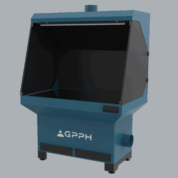 GPPH Stanowisko Szlifiersko-Spawalnicze Podstawa z odciągiem górnym 1270x770 mm fi28 mm siatka 100x100 mm