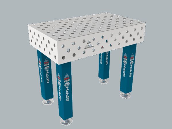 Stół Spawalniczy PRO INOX Rozmiar - 1000x600mm, Siatka - diagonalna, System - Φ28, Nogi - Na stopach