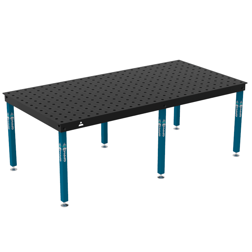 Stół Spawalniczy BASIC Rozmiar - 2400x1200mm, Siatka - 100x100mm, System - Φ28, Nogi - Na stopach