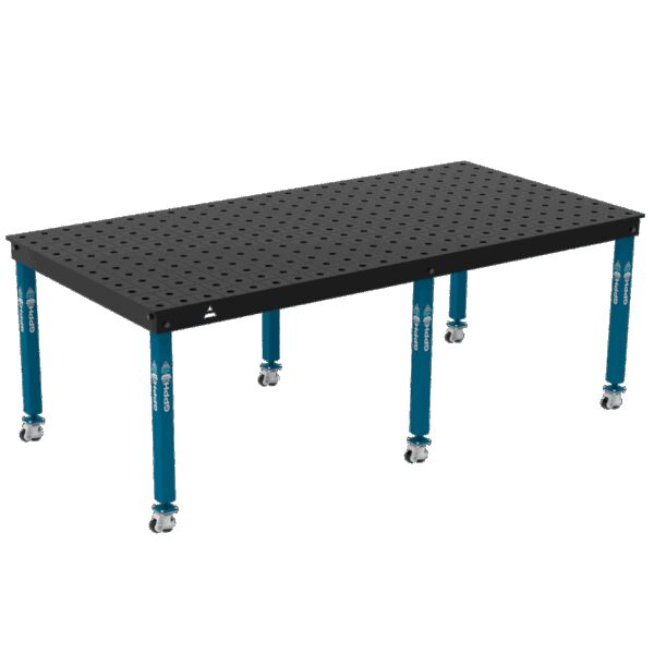 Stół Spawalniczy BASIC Rozmiar - 2400x1200mm, Siatka - 100x100mm, System - Φ28, Nogi - Na kołach
