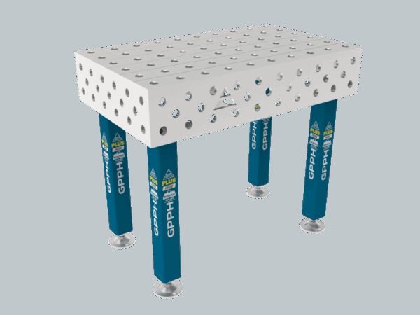Stół Spawalniczy PLUS INOX 1000 x 600 mm Siatka - 100x100mm, System - Φ28, Nogi - Na stopach, Blat - Blat PLUS INOX