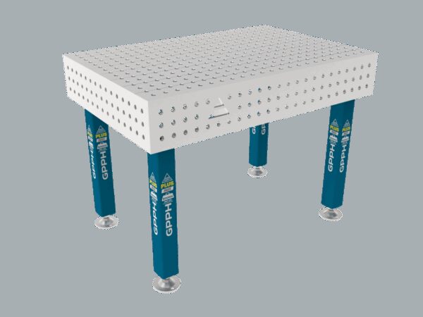 Stół Spawalniczy PLUS INOX 1200 x 800 mm Siatka - 50x50mm, System - Φ16, Nogi - Na stopach, Blat - Blat PLUS INOX