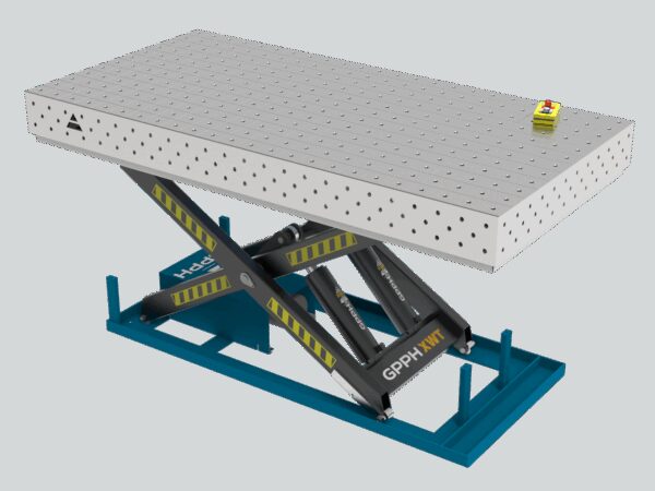 Stół Spawalniczy PRO INOX 2400x1200 mm z hydraulicznym systemem podnoszenia, system 16, siatka 100x100mm