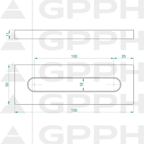 Stoper 150, System - Φ16, Seria - PLUS rysunek techniczny