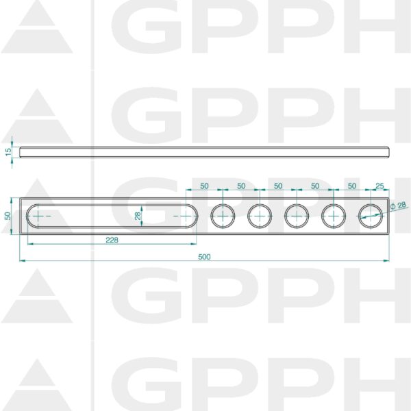 Stoper 500, System - Φ28, Seria - PRO rysunek techniczny