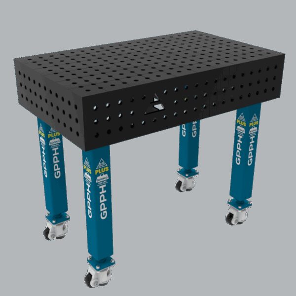 Stół Spawalniczy PLUS Rozmiar - 1000x600mm, Siatka - 50x50mm, System - Φ16, Nogi - Na kołach