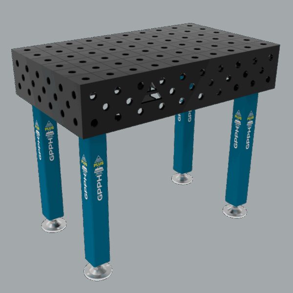 Stół Spawalniczy PLUS Rozmiar - 1000x600mm, Siatka - 100x100mm, System - Φ28, Nogi - Na stopach