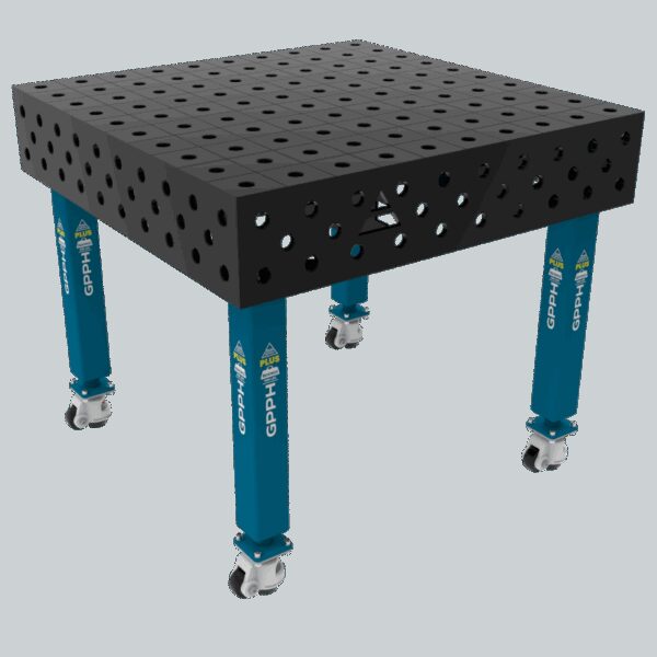 Stół Spawalniczy PLUS Rozmiar - 1000x1000mm, Siatka - 100x100mm, System - Φ28, Nogi - Na kołach