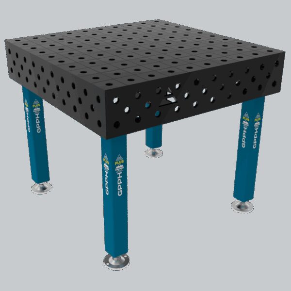 Stół Spawalniczy PLUS Rozmiar - 1000x1000mm, Siatka - 100x100mm, System - Φ28, Nogi - Na stopach