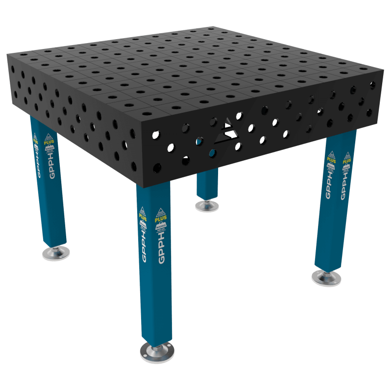Stół Spawalniczy PLUS Rozmiar - 1000x1000mm, Siatka - 100x100mm, System - Φ28, Nogi - Na stopach