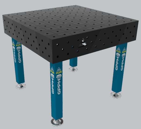 Stół Spawalniczy PLUS Rozmiar - 1000x1000mm, Siatka - 100x100mm, System - Φ16, Nogi - Na stopach