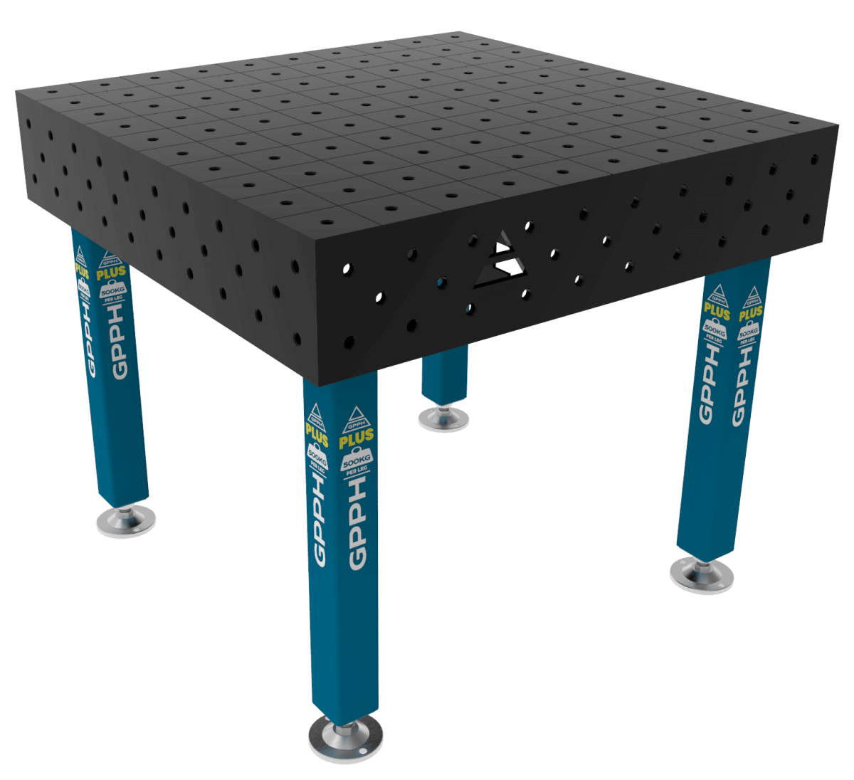 Stół Spawalniczy PLUS Rozmiar - 1000x1000mm, Siatka - 100x100mm, System - Φ16, Nogi - Na stopach