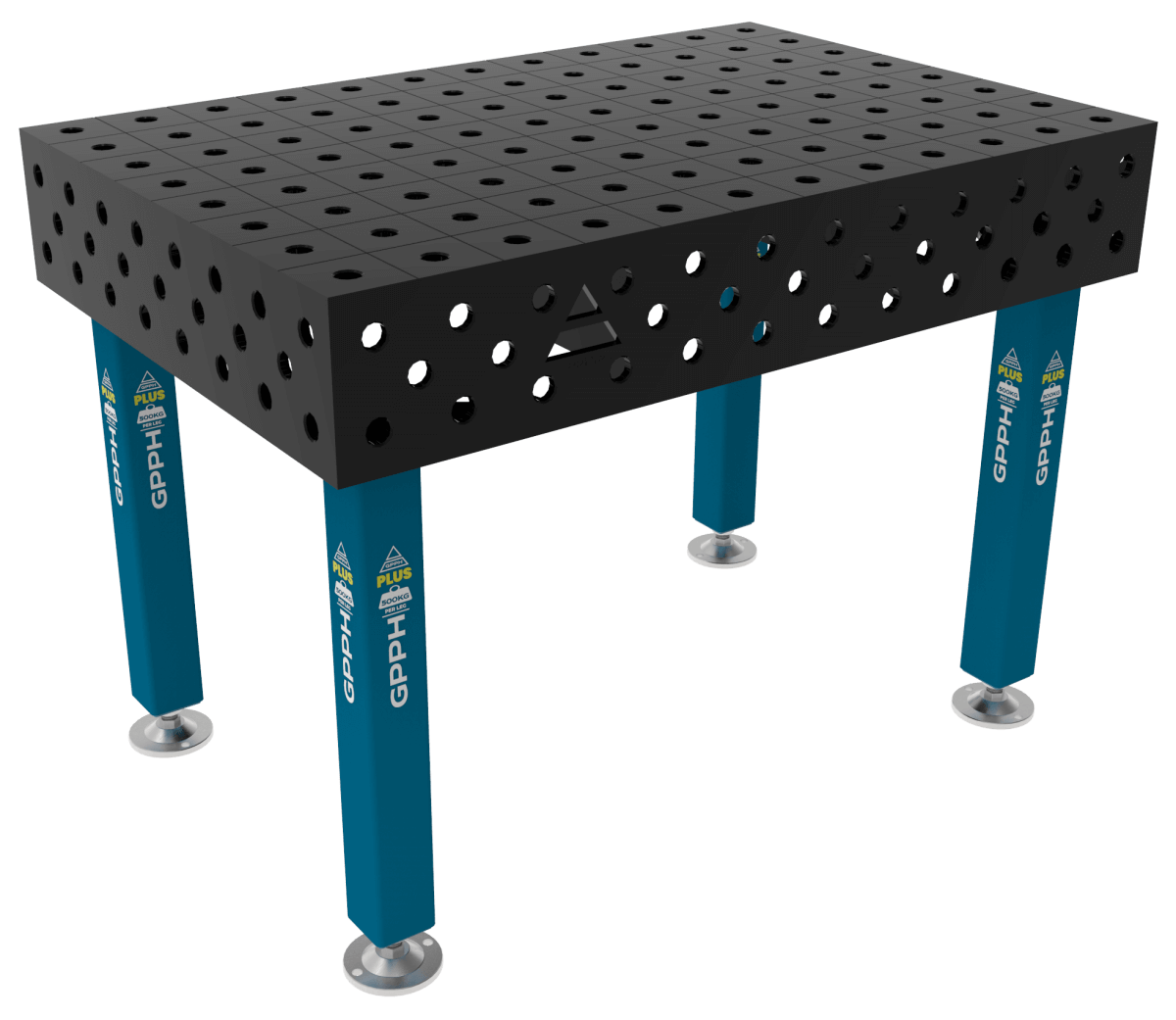 Stół Spawalniczy PLUS Rozmiar - 1200x800mm, Siatka - 100x100mm, System - Φ28, Nogi - Na stopach
