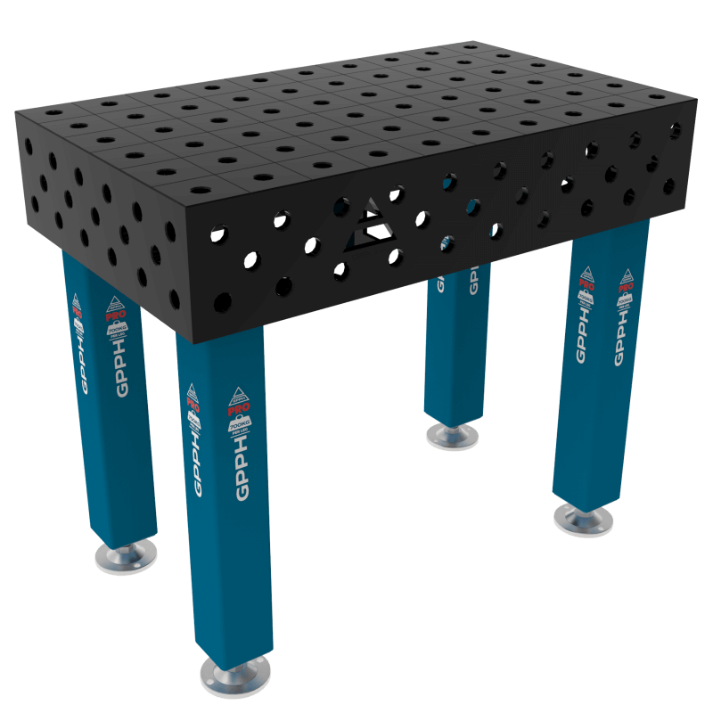 Stół Spawalniczy PRO Rozmiar - 1000x600mm, Siatka - 100x100mm, System - Φ28, Nogi - Na stopach