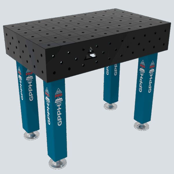 Stół Spawalniczy PRO Rozmiar - 1000x600mm, Siatka - 100x100mm, System -  Φ16, Nogi - Na stopach