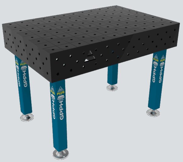 Stół Spawalniczy PLUS Rozmiar - 1200x800mm, Siatka - 100x100mm, System - Φ16, Nogi - Na stopach