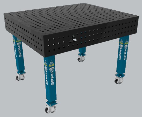 Stół Spawalniczy PLUS Rozmiar - 1200x1000mm, Siatka - 50x50mm, System - Φ16, Nogi - Na kołach