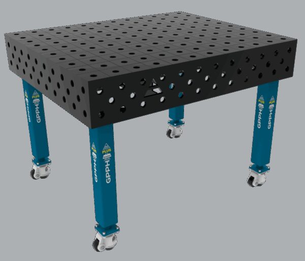 Stół Spawalniczy PLUS Rozmiar - 1200x1000mm, Siatka - 100x100mm, System - Φ28, Nogi - Na kołach