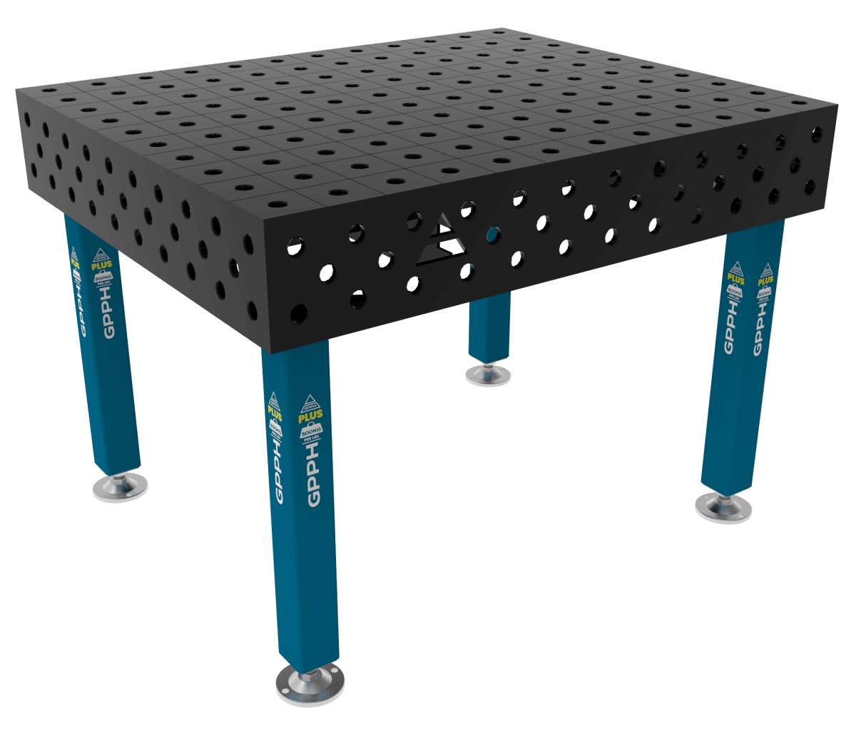 Stół Spawalniczy PLUS Rozmiar - 1200x1000mm, Siatka - 100x100mm, System - Φ28, Nogi - Na stopach