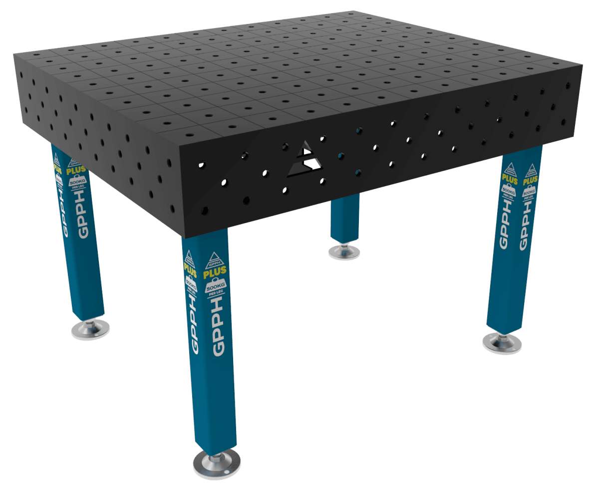 Stół Spawalniczy PLUS Rozmiar - 1200x1000mm, Siatka - 100x100mm, System - Φ16, Nogi - Na stopach