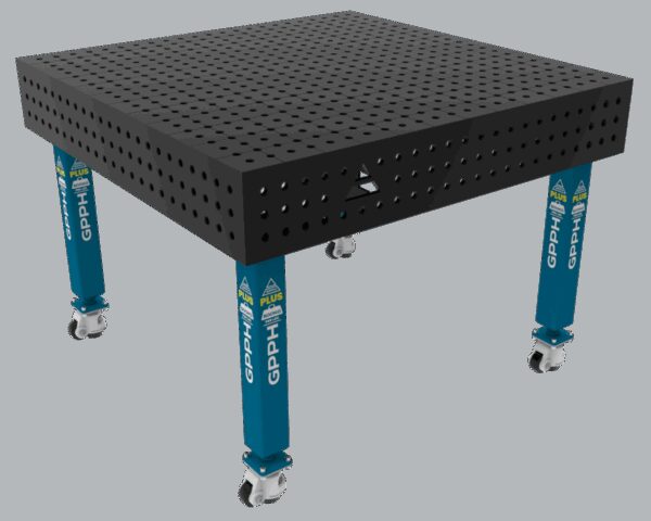 Stół Spawalniczy PLUS 	Siatka - 50x50mm, System - Φ16, Rozmiar - 1200x1200mm, Nogi - Na kołach