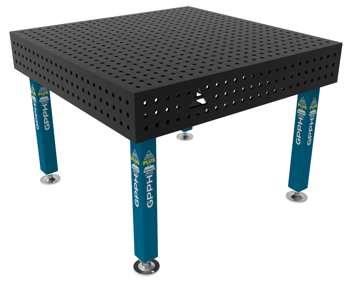Stół Spawalniczy PLUS 	Siatka - 50x50mm, System - Φ16, Rozmiar - 1200x1200mm, Nogi - Na stopach