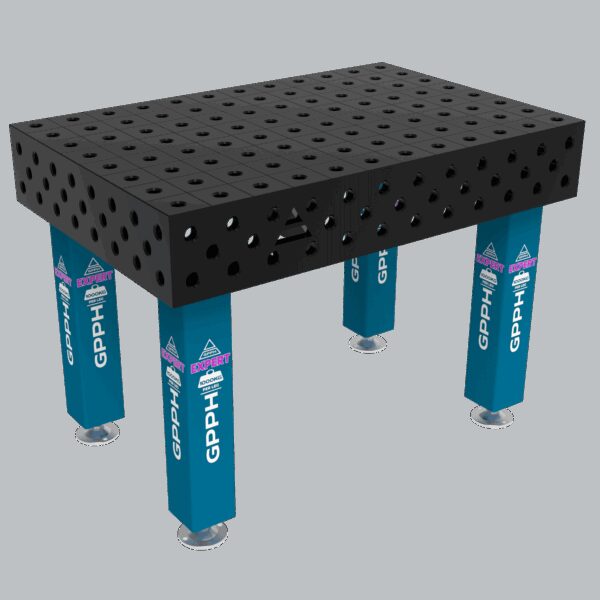 Stół Spawalniczy EXPERT Rozmiar - 1200x800mm, Siatka - 100x100mm, System - Φ28, Nogi - Na stopach