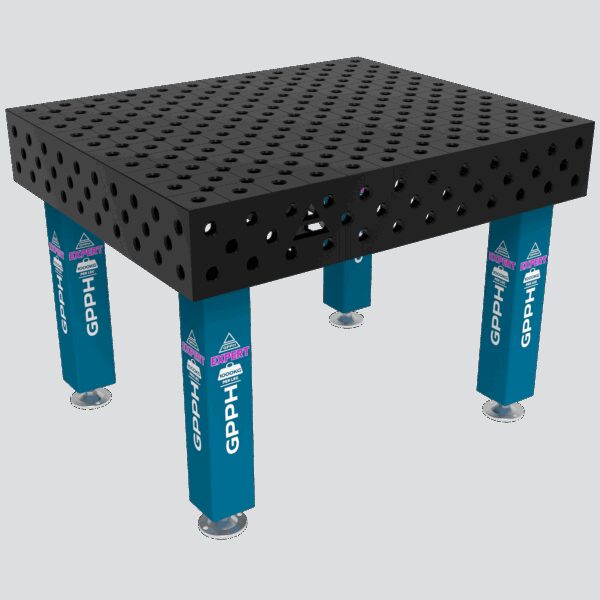 Stół Spawalniczy EXPERT Rozmiar - 1200x1000mm, Siatka - diagonalna, System - Φ28, Nogi - Na stopach
