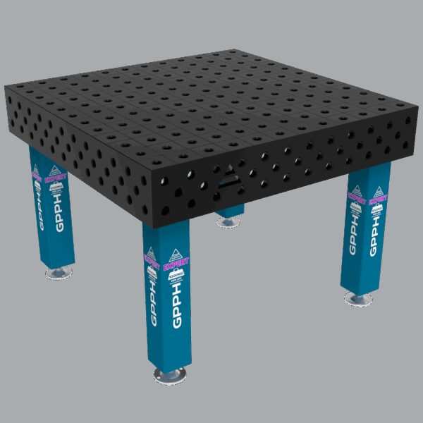 Stół Spawalniczy EXPERT Rozmiar - 1200x1200mm, Siatka - 100x100mm, System - Φ28, Nogi - Na stopach