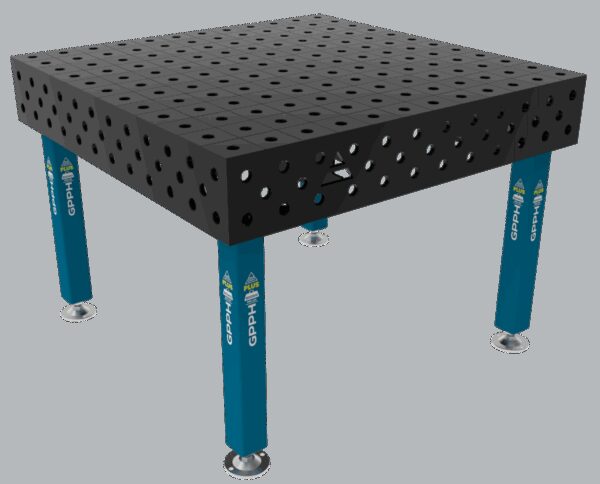 Stół Spawalniczy PLUS Siatka - 100x100mm, System - Φ28, Rozmiar - 1200x1200mm, Nogi - Na stopach