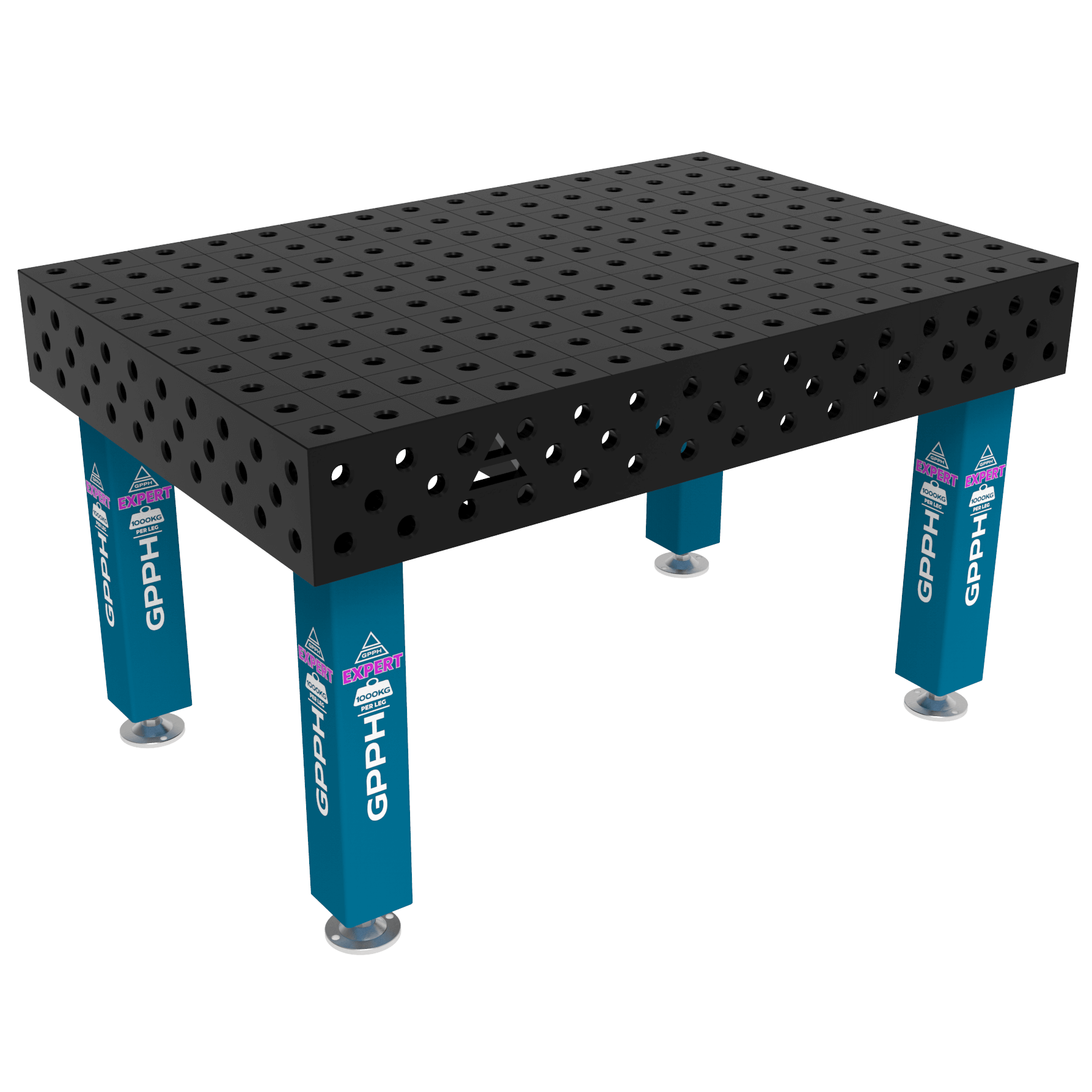 Stół Spawalniczy EXPERT Rozmiar - 1500x1000mm, Siatka - 100x100mm, System - Φ28, Nogi - Na stopach