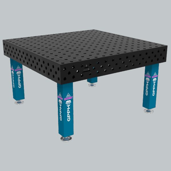 Stół Spawalniczy EXPERT Rozmiar - 1500x1480mm, Siatka - 100x100mm, System - Φ28, Nogi - Na stopach