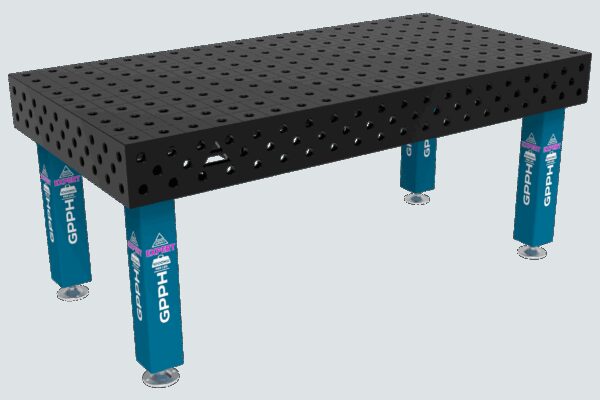 Stół Spawalniczy EXPERT Rozmiar - 2000x1000mm, Siatka - 100x100mm, System - Φ28, Nogi - Na stopach