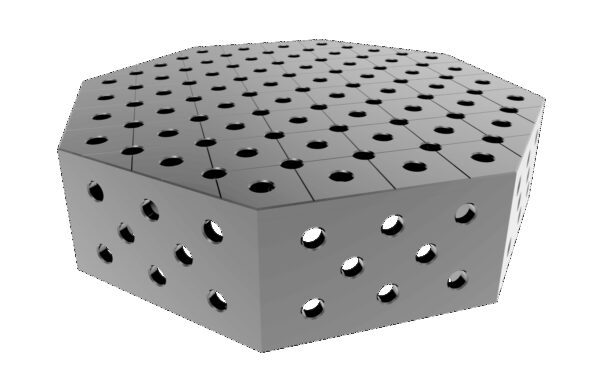 Stół spawalniczy ośmiokątny OCT INOX 800x800mm fi28 siatka diagonalna