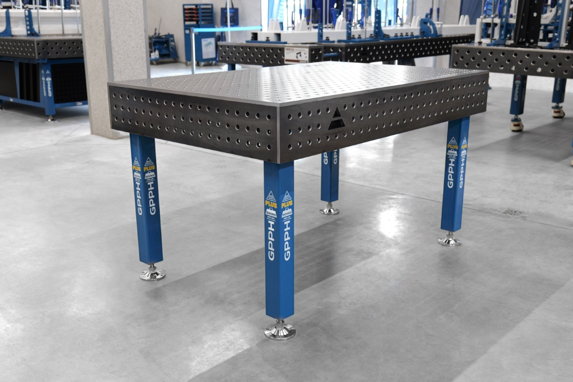 Stół Spawalniczy PLUS Siatka - 50x50mm, System - Φ16, Rozmiar - 1500x1000mm,