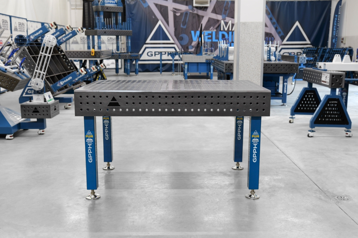 Stół Spawalniczy PLUS Siatka - 50x50mm, System - Φ16, Rozmiar - 1500x1000mm,