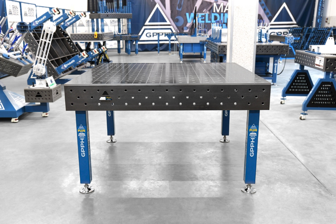 Stół Spawalniczy PLUS Siatka - 100x100mm, System - Φ16, Rozmiar - 1500x1480mm