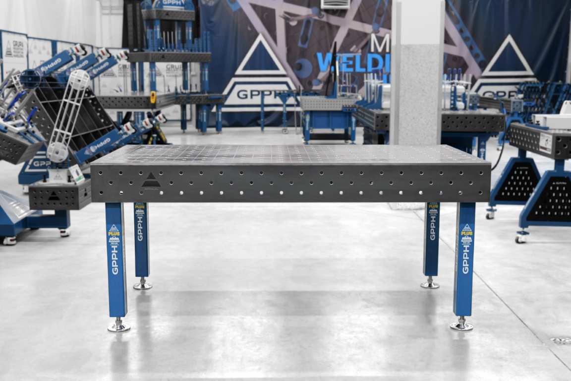 Stół Spawalniczy PLUS Siatka - 100x100mm, System - Φ16, Rozmiar - 2000x1000mm