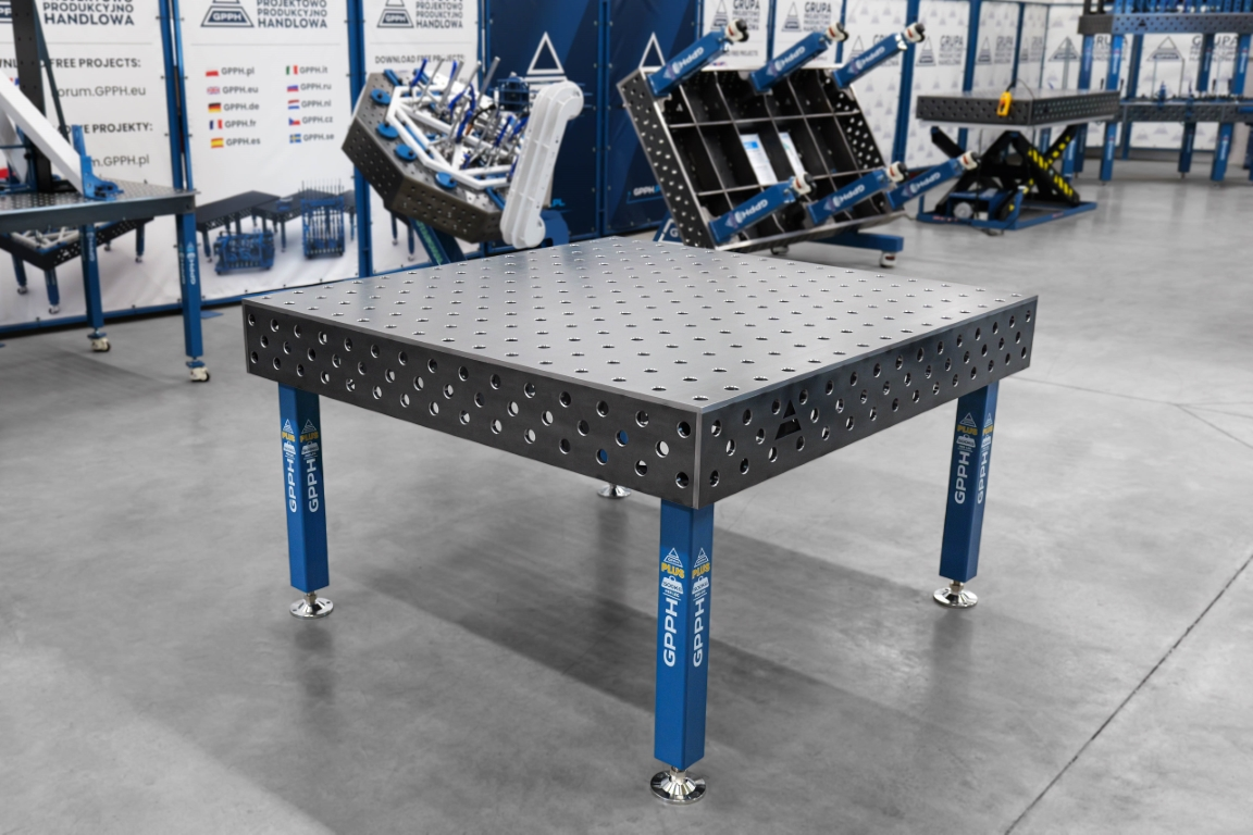 Stół Spawalniczy PLUS Siatka - 100x100mm, System - Φ28, Rozmiar - 1500x1480mm